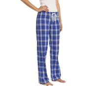 Embroidered Junior Flannel Plaid Pant